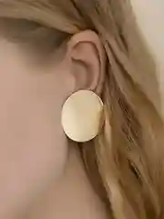 Золотой серьги-диски круглые