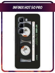 Чехол на Infinix Hot 50 Pro / Инфиникс Хот 50 Про прозрачный, с принтом, защита камеры