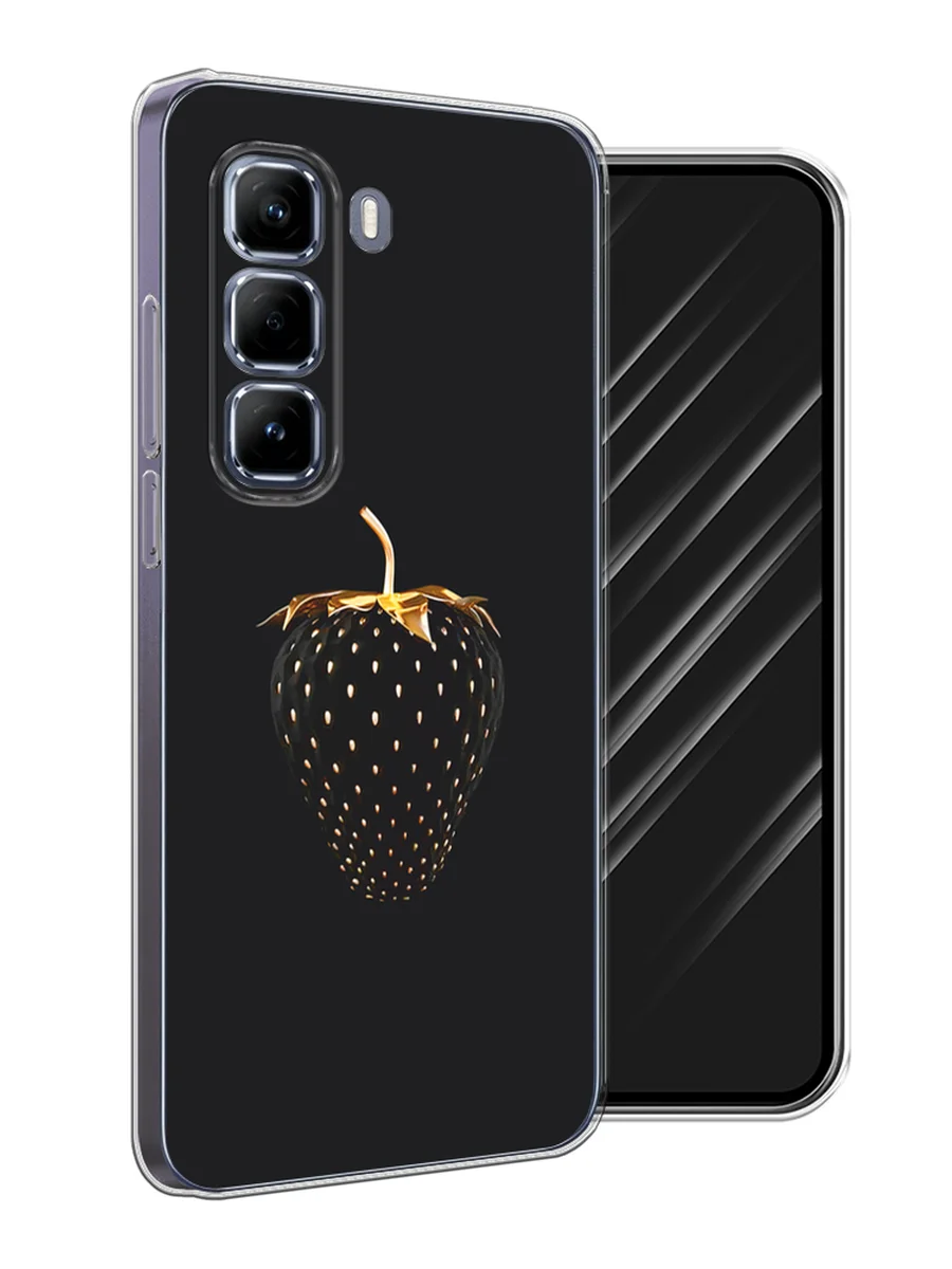 Разноцветный чехол на Infinix Hot 50 Pro / Инфиникс Хот 50 Про прозрачный, с принтом, защита камеры
