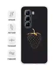 Разноцветный чехол на Infinix Hot 50 Pro / Инфиникс Хот 50 Про прозрачный, с принтом, защита камеры
