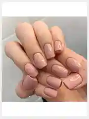 Накладные ногти короткие квадрат телесный
