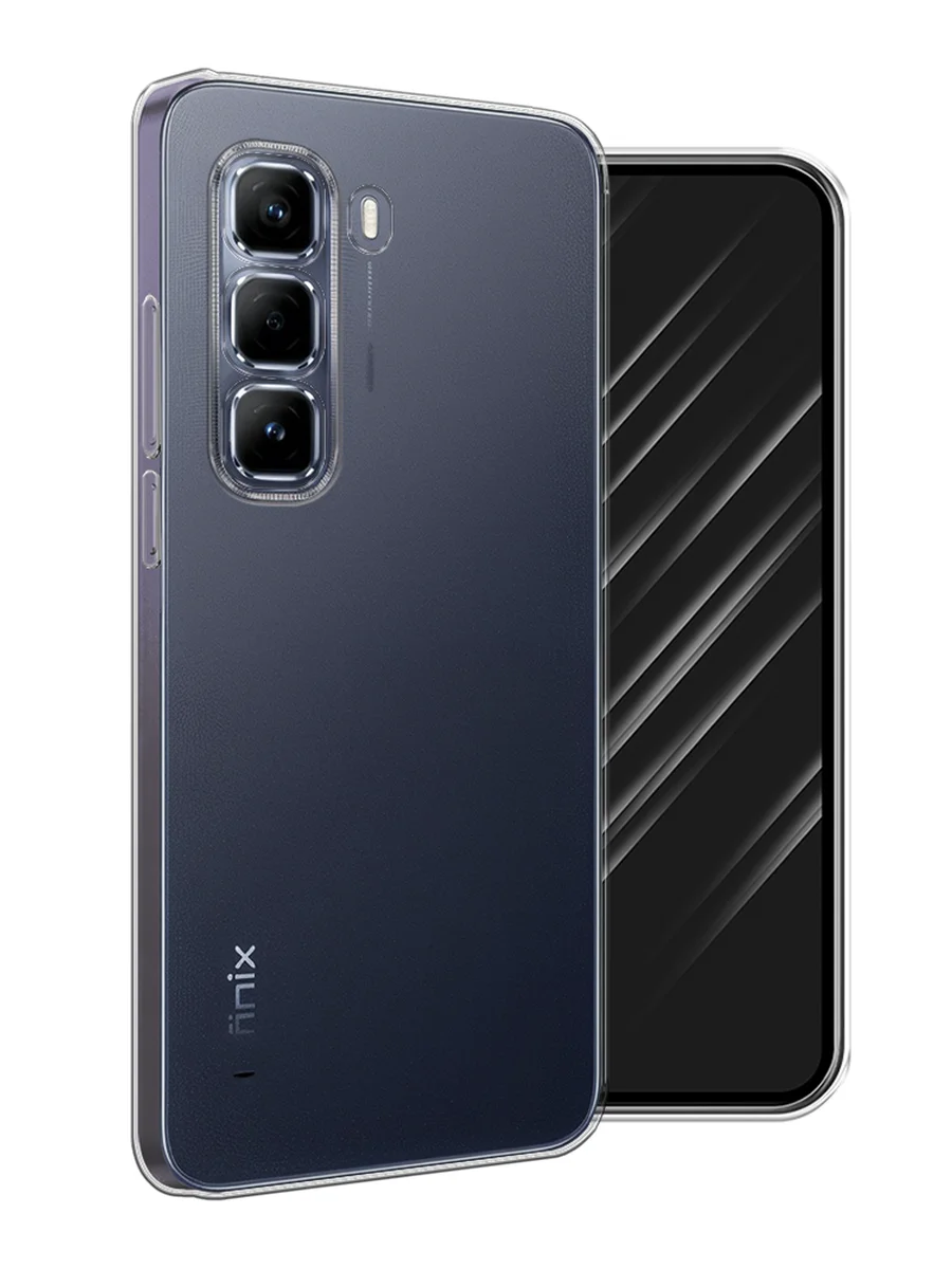 Прозрачный чехол на Infinix Hot 50 Pro / Инфиникс Хот 50 Про прозрачный, с принтом, защита камеры