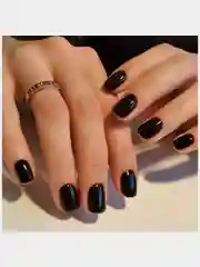 Накладные ногти короткие квадрат черные