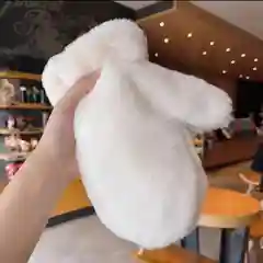Меховые белые варежки, плюшевые варежки