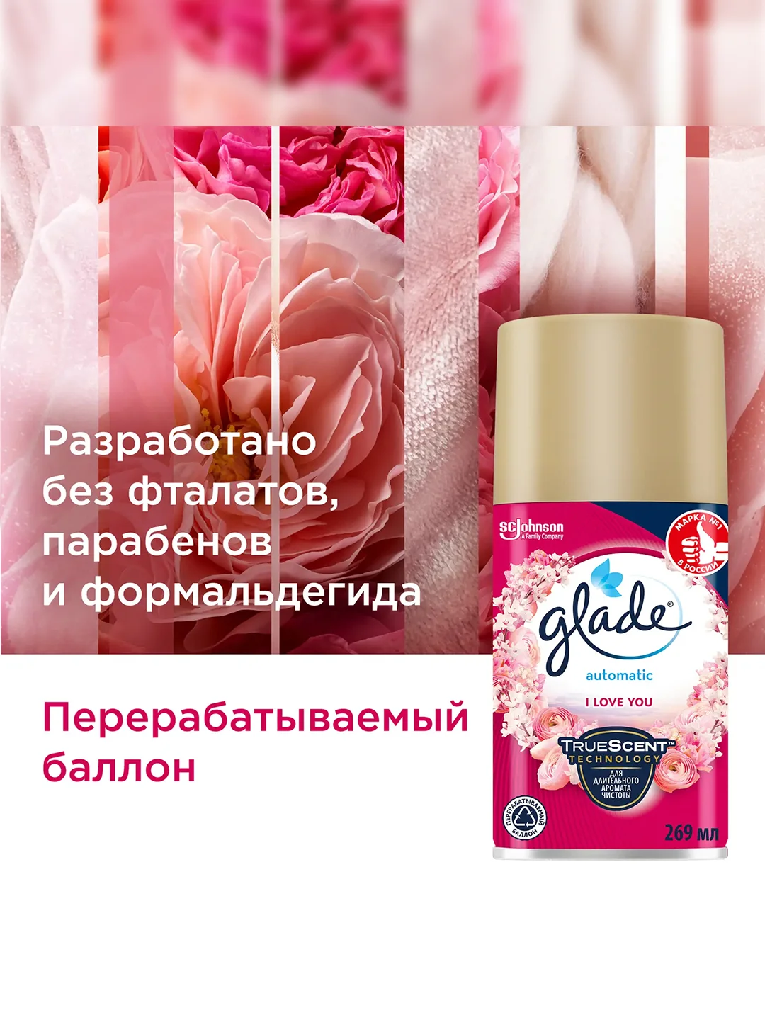 Сменный баллон Glade Automatic "I Love You", 269 мл