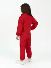Коралловый флисовый комбинезон. Утенок