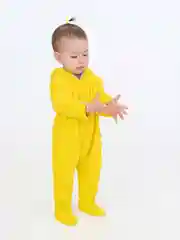 Желтый детский флисовый комбинезон Утенок