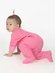 Розовый детский флисовый комбинезон Утенок