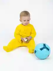 Желтый детский флисовый комбинезон Утенок