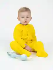 Желтый детский флисовый комбинезон Утенок