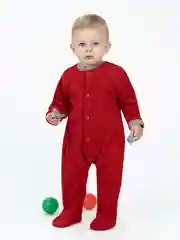 Красный детский флисовый комбинезон Утенок