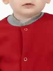Красный детский флисовый комбинезон Утенок