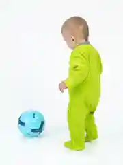 Салатовый детский флисовый комбинезон Утенок