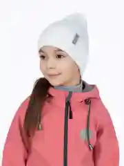 Белый шапка вязаная для мальчика на осень/весну