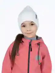 Белый шапка вязаная для мальчика на осень/весну