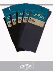 Разноцветный носки мужские OMSA ECO 401 высокие из хлопка набор 5 пар