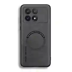 Чехол для POCO X6 pro /  POCO F5 pro кожаный с кольцом для магнитного автодержателя