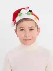 Алый шапка новогодняя