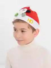Алый шапка новогодняя