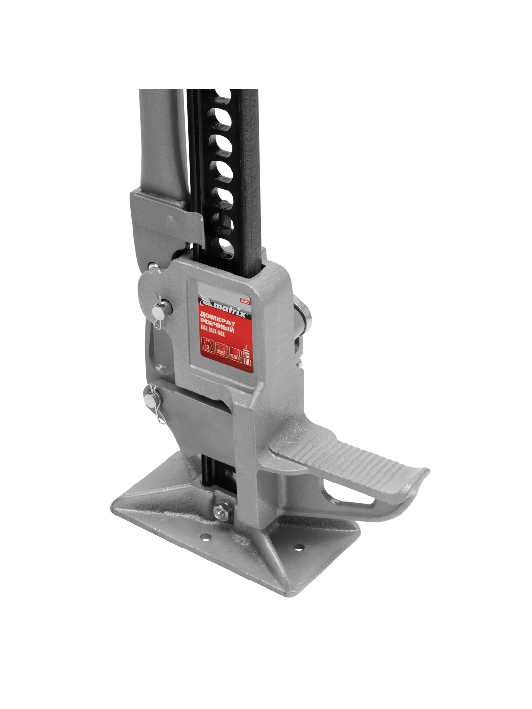 Домкрат реечный, 3 т, h подъема 115-660 мм, High Jack, MATRIX, 505155