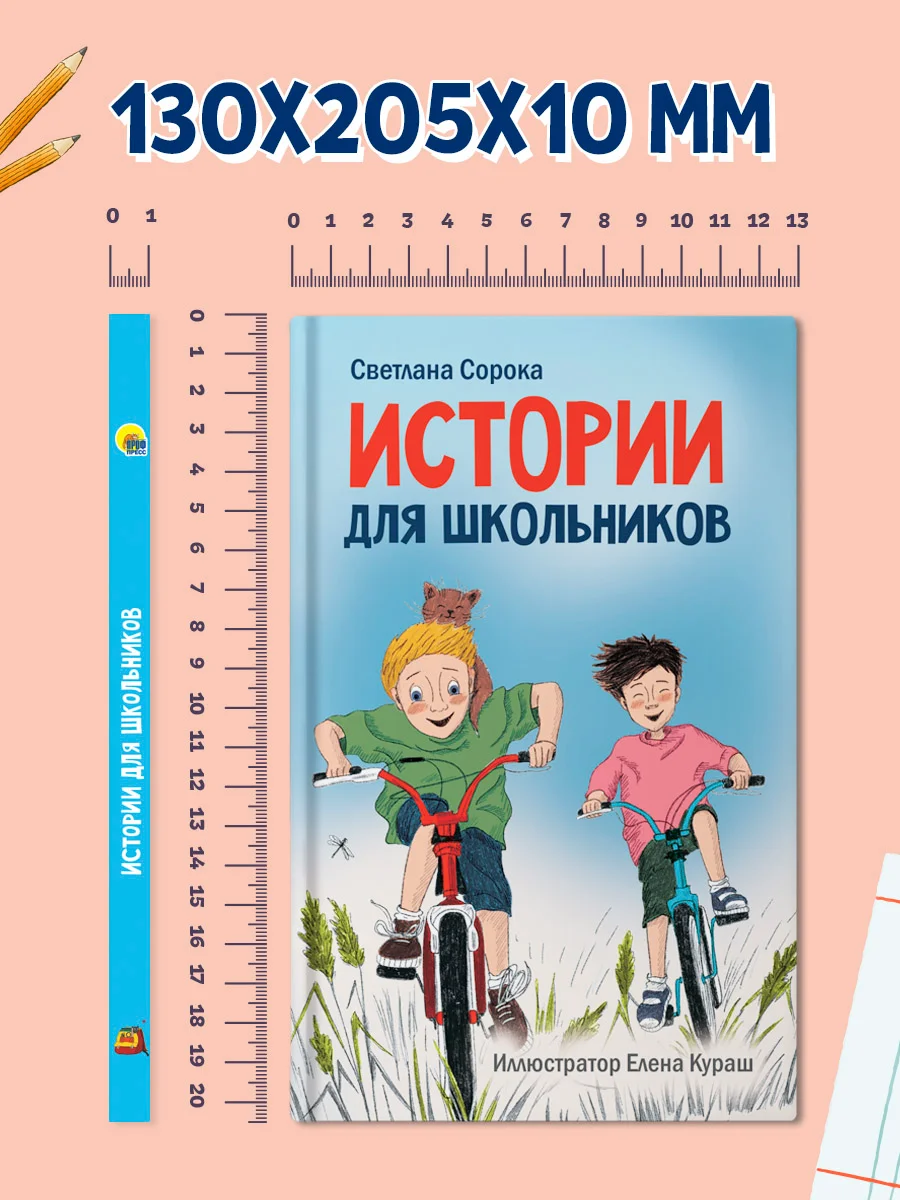 Книга детская для чтения "Истории для школьников" С. Сорока, А5 96 стр. Проф-Пресс