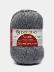 Пряжа Пехорка "Деревенская", 100% шерсть, 100 г, 250 м