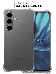 Прозрачный чехол для Samsung Galaxy S24 FE противоударный силиконовый ROSCO прозрачный, защита углов