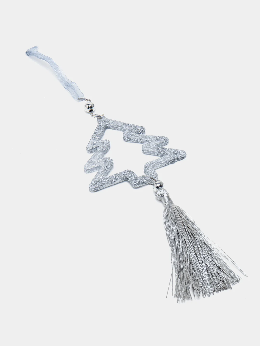 Серебряный ёлочные игрушки, серебряные, сердце, 1 шт, новогоднее украшение, декор, сердце, елка