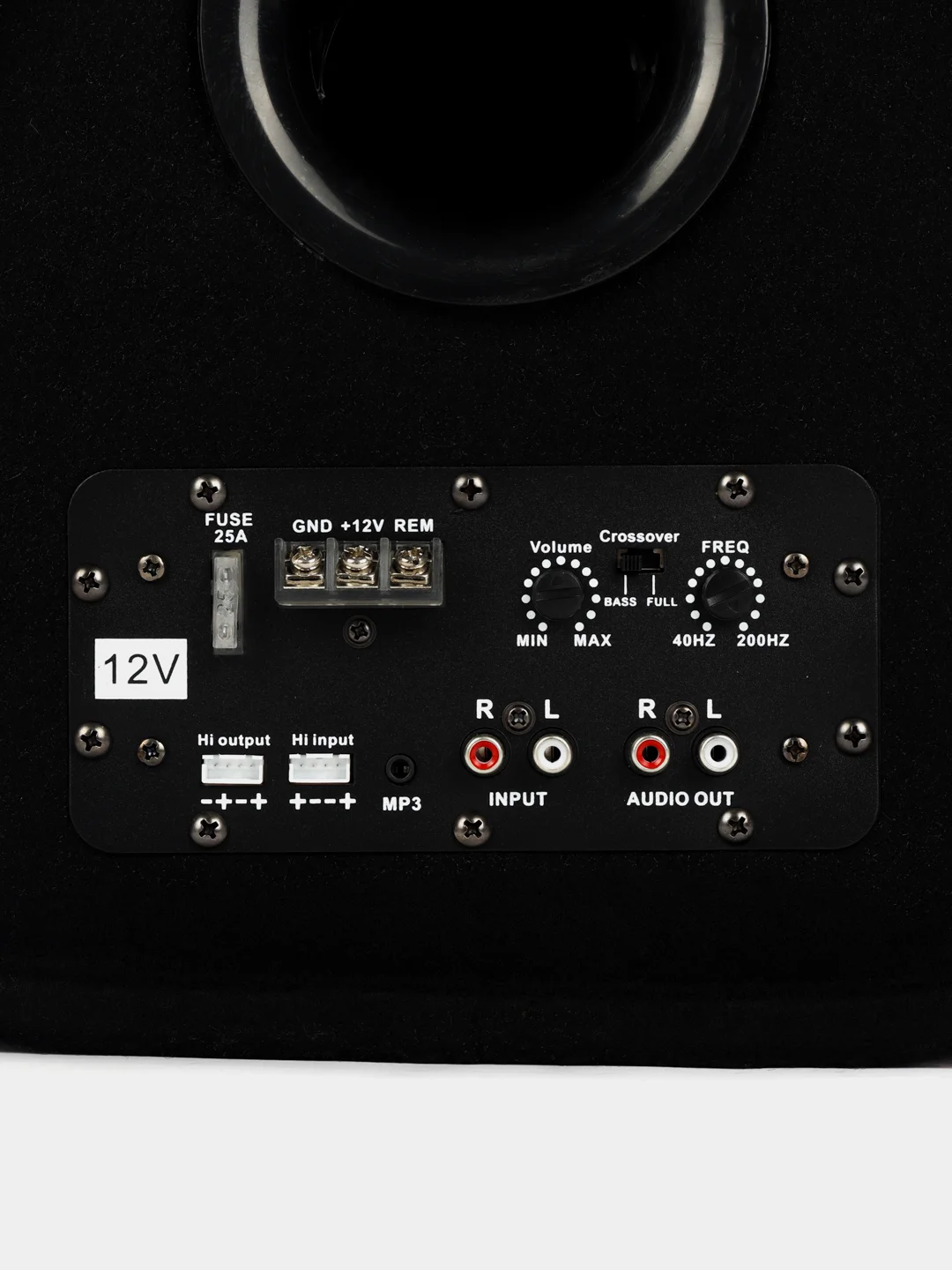 Черный автомоббильный активный сабвуфер Pro.Pioneer 10 дюймов 1600 W