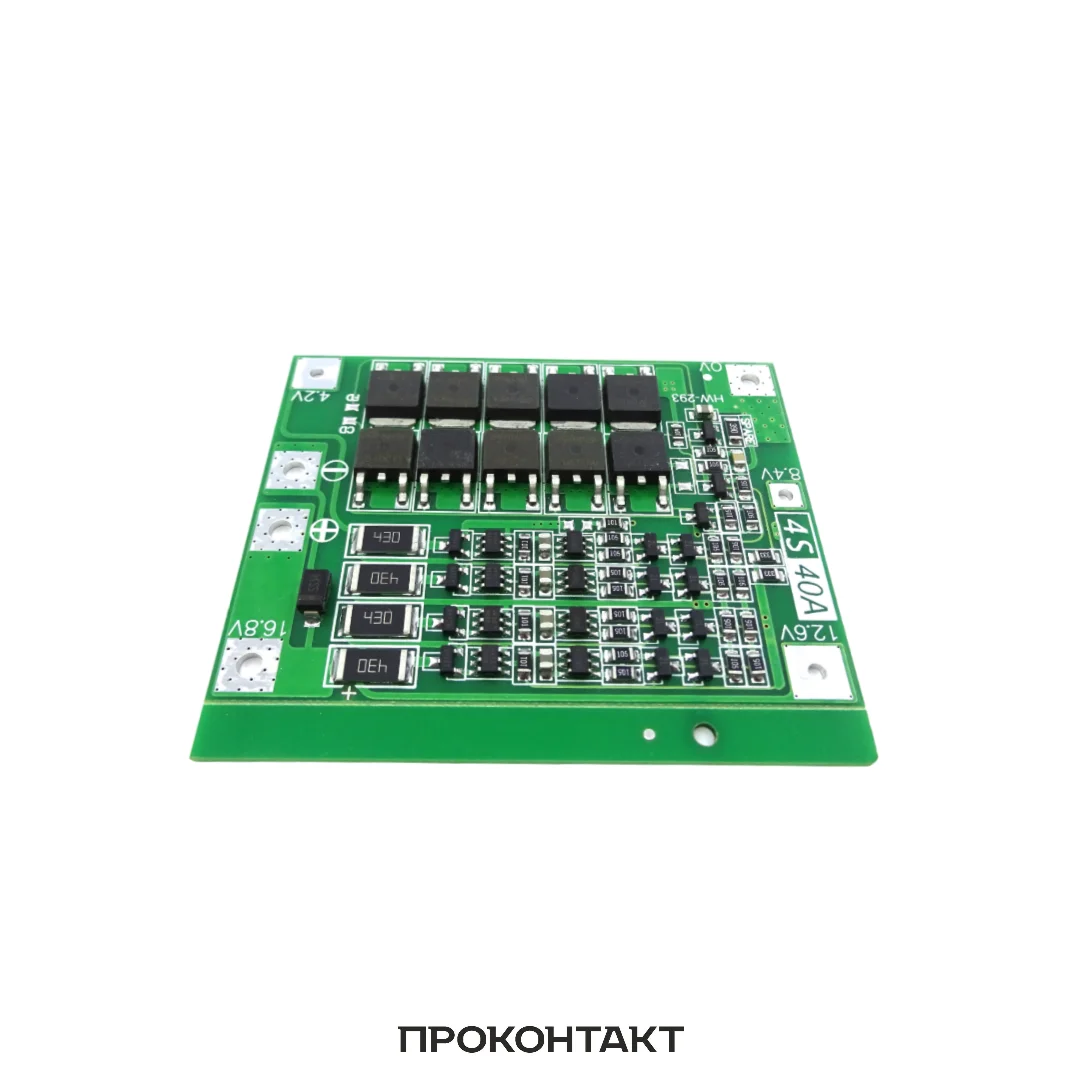 Плата защиты батареи BMS PCM для li-ion  4S  40A с балансировкой