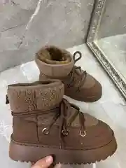 Шоколадный угги женские,  барашки