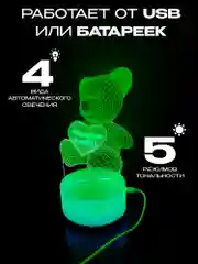 Светодиодный 3D ночник, LED-светильник