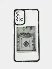 Угольный чехол для Xiaomi Redmi 10C, C40, 11S, 10, 9, 9A, 9C, 10A, 9T, 10S, X3, с карманом для карт