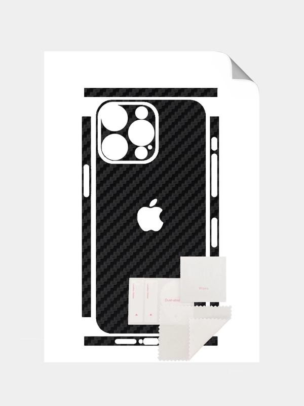 Защитная пленка на iPhone 15 Pro Max под карбон на заднюю часть,под кожу, на зад, назад