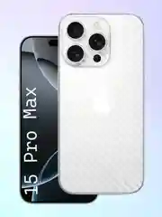 Прозрачный защитная пленка на iPhone 15 Pro Max под карбон на заднюю часть,под кожу, на зад, назад