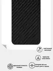 Черный защитная пленка на iPhone 15 Pro Max под карбон на заднюю часть,под кожу, на зад, назад