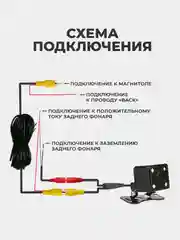 Белый камера заднего вида с подсветкой