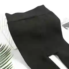 Черный колготки женские ,утепленные ,  с мехом в рубчик