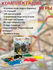Настольная игра Ticket to Ride Европа