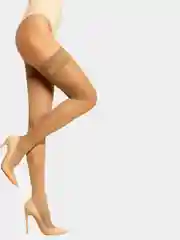 Бежевый чулки капроновые Innamore Flirt 40 с кружевной резинкой Daino (лёгкий загар)