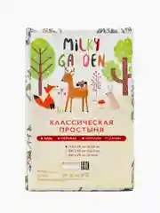 Простынь классическая сатин Milky Garden "Botany"