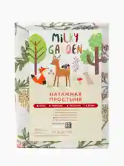 Простынь на резинке Milky Garden "Botany", сатин