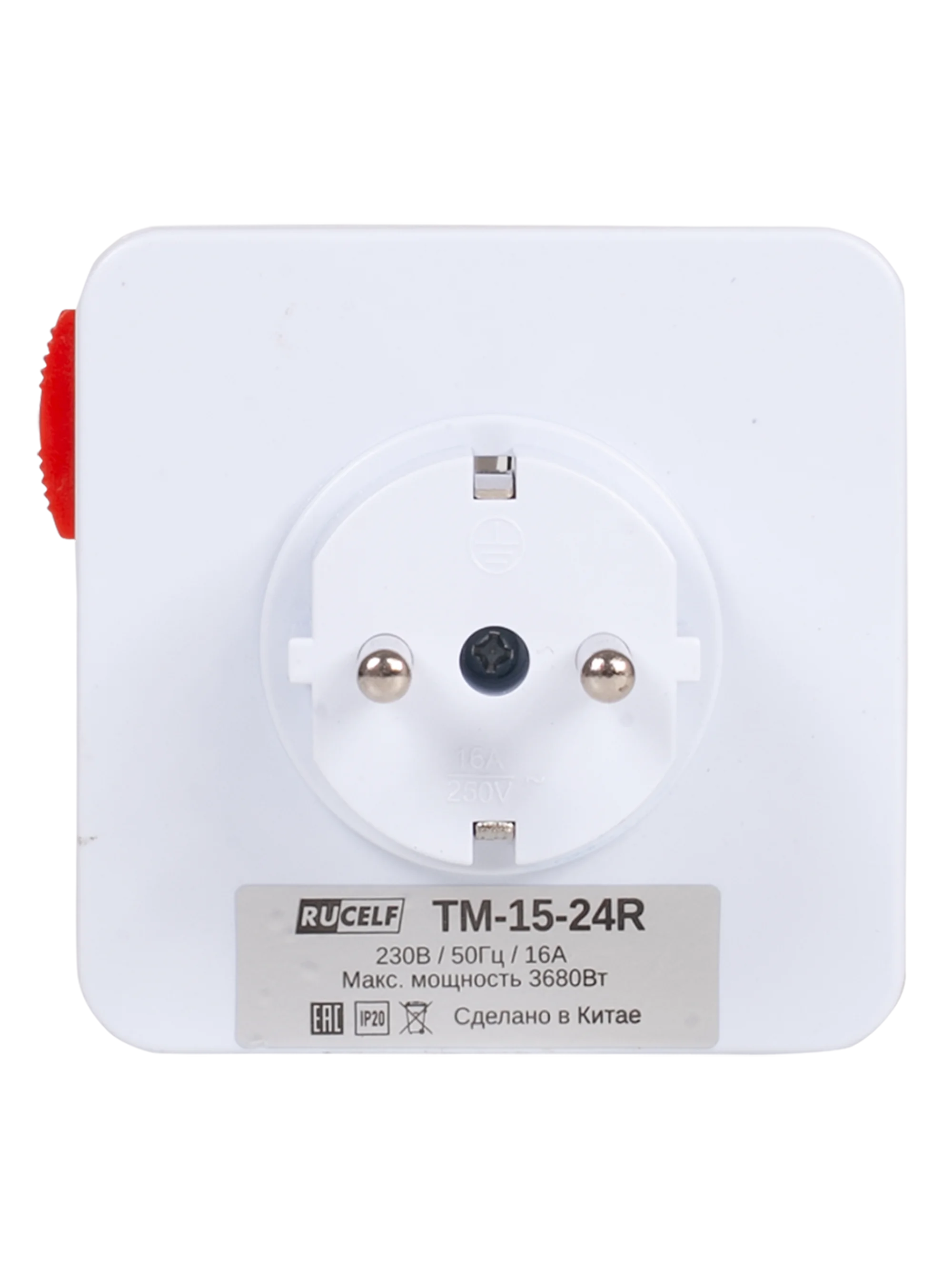 Розетка с таймером RUCELF TM-15-24R 15 мин 24 ч 16А