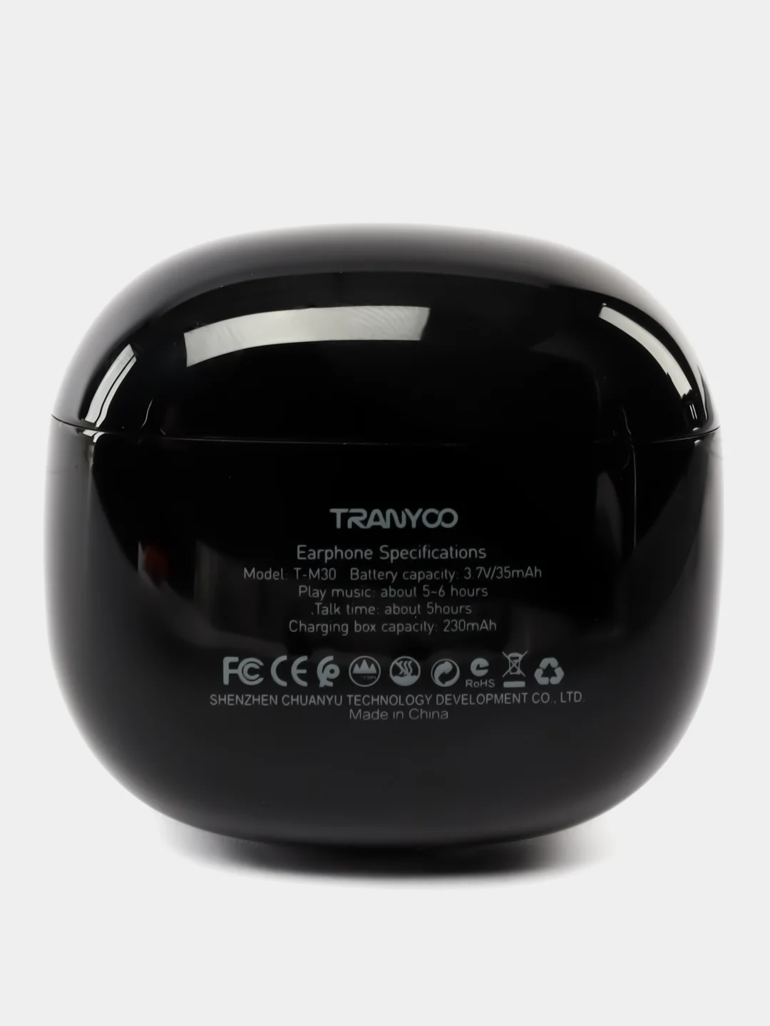 Черный наушники беспроводные TRANYOO Wireless Stereo Earphone TWS, T-M30 "вкладыши"