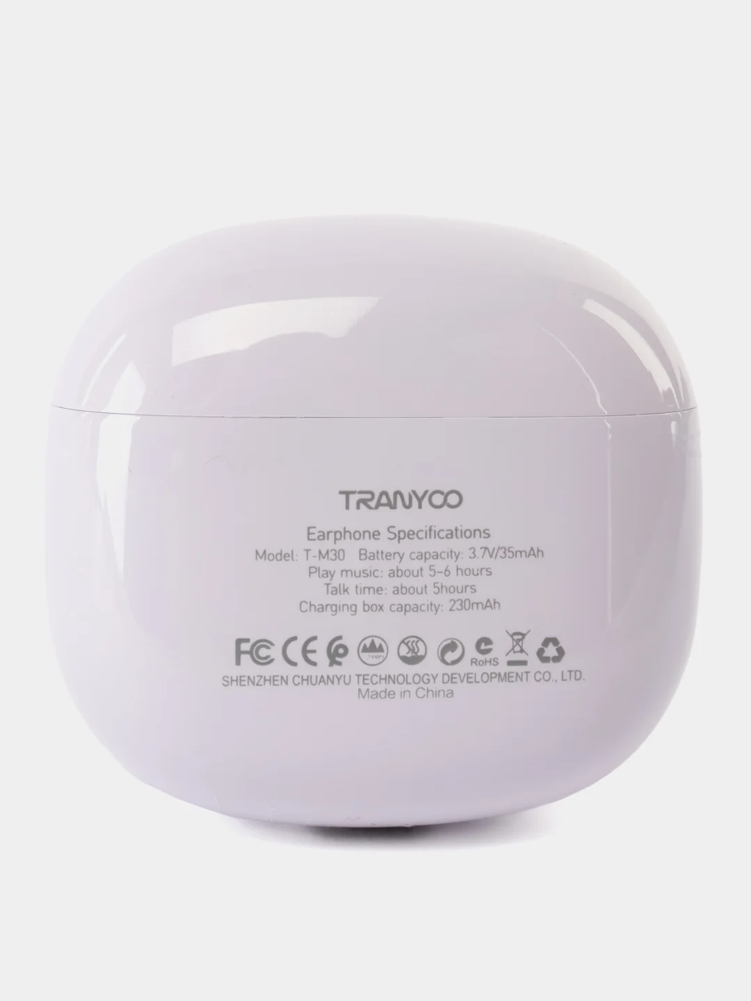Сиреневый наушники беспроводные TRANYOO Wireless Stereo Earphone TWS, T-M30 "вкладыши"