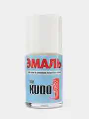 KUDO Эмаль для ванн и керамики с кисточкой, белая, 15 мл