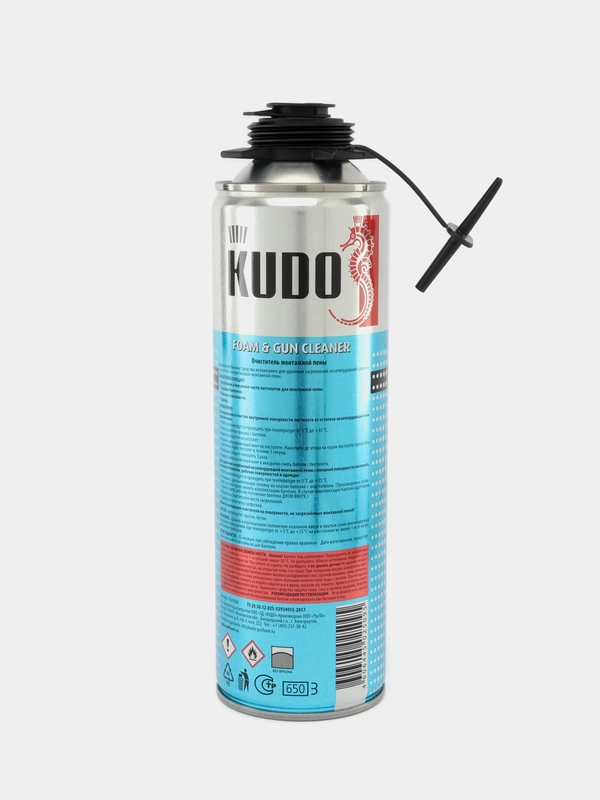 KUDO HOME FOAM&GUN CLEANER, очиститель монтажной пены, 650 мл