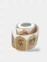Карамельный наклейки крафт без надписи, круглые, фигурные, сердце, 20 шт, 50 шт, 100 шт