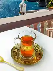 Турецкие стаканы Армуду с ручками и блюдцами, 160 мл, 12 предметов,золото PROMSIZ Барокко