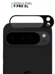 Черный стекло на камеру для Google Pixel 9 Pro XL защитное ROSCO прозрачное закаленное с рамкой